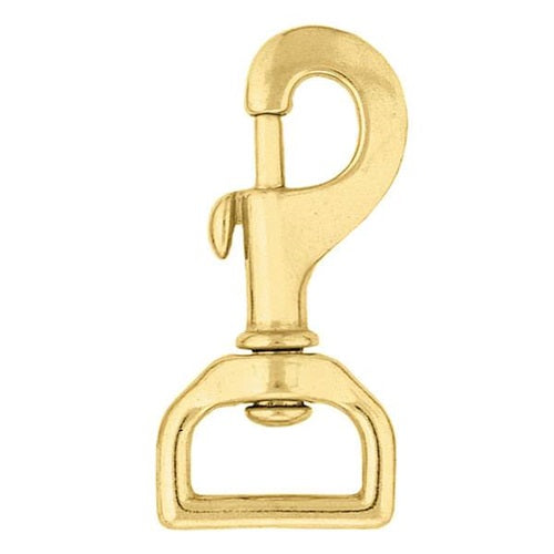 Flat Swivel Snap, 1", Solid Brass