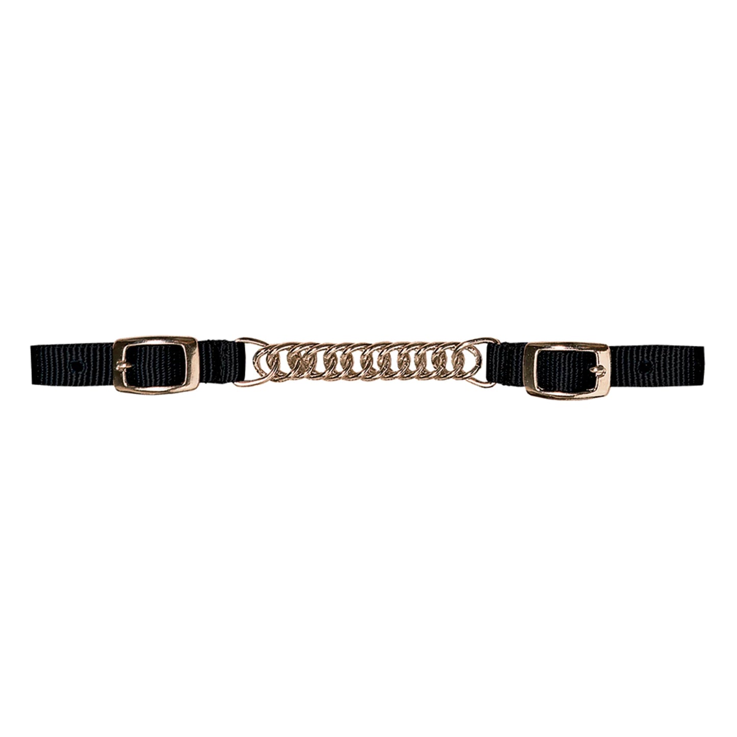 Nylon Curb Strap with 4-1/2" Flat Link Chain