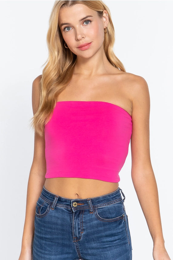 Crop Tube Cotton Jersey Top