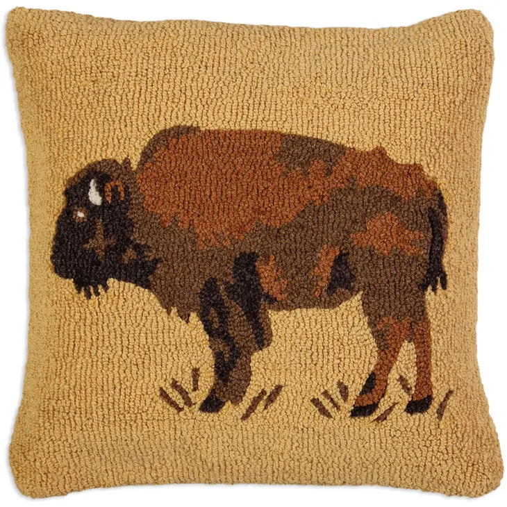 Buffalo On Gold 22" Throw Pillow