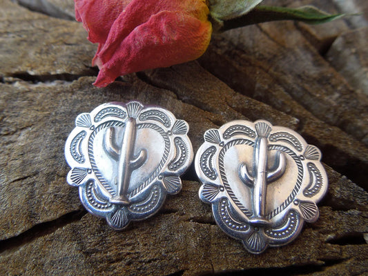Heart Concho W/ Saguaro Earring