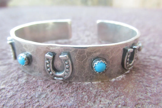 Horseshoe Cuff W/ Turquoise