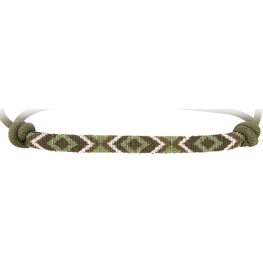 OLIVE BEADED NOSE ROPE HALTER