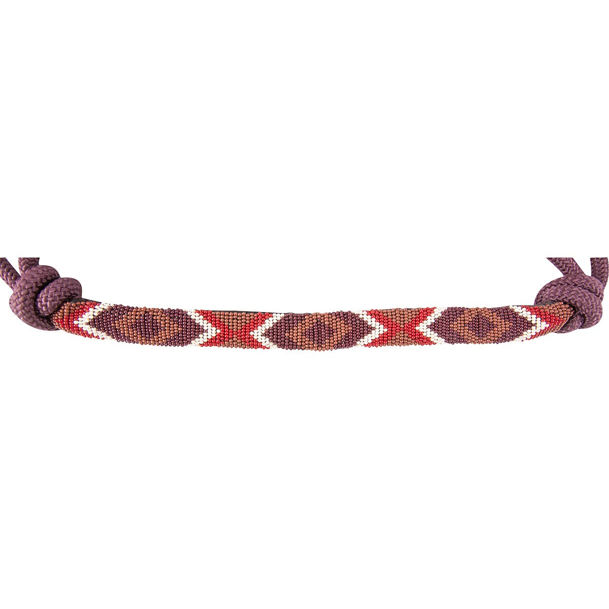 PLUM BEADED NOSE ROPE HALTER