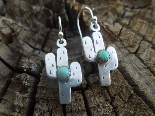 Skinny Little Saguaro Cactus Earrings