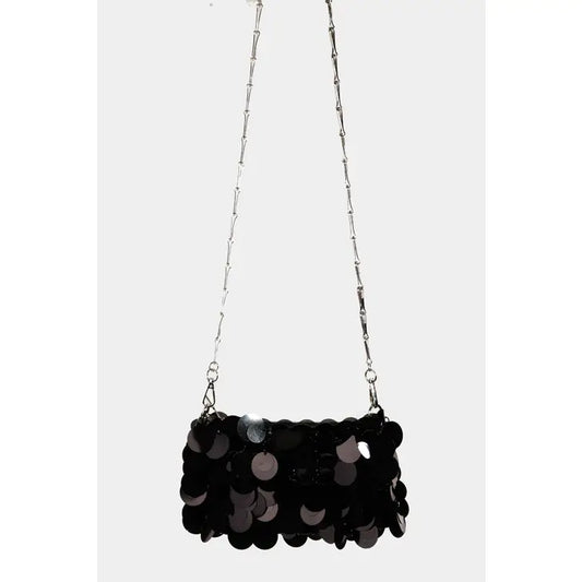 Sequin Disc Chain Mail Handbag