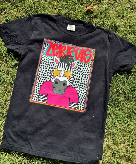 Neon Zebra Tee BLACK