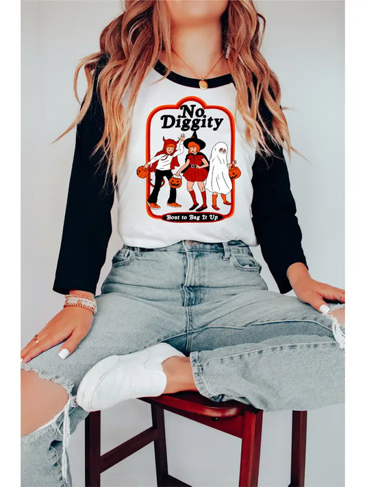 No Diggity Halloween Raglan