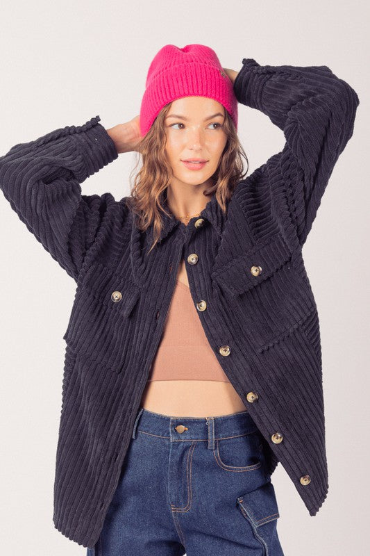 Oversized Wide Corduroy Shirt