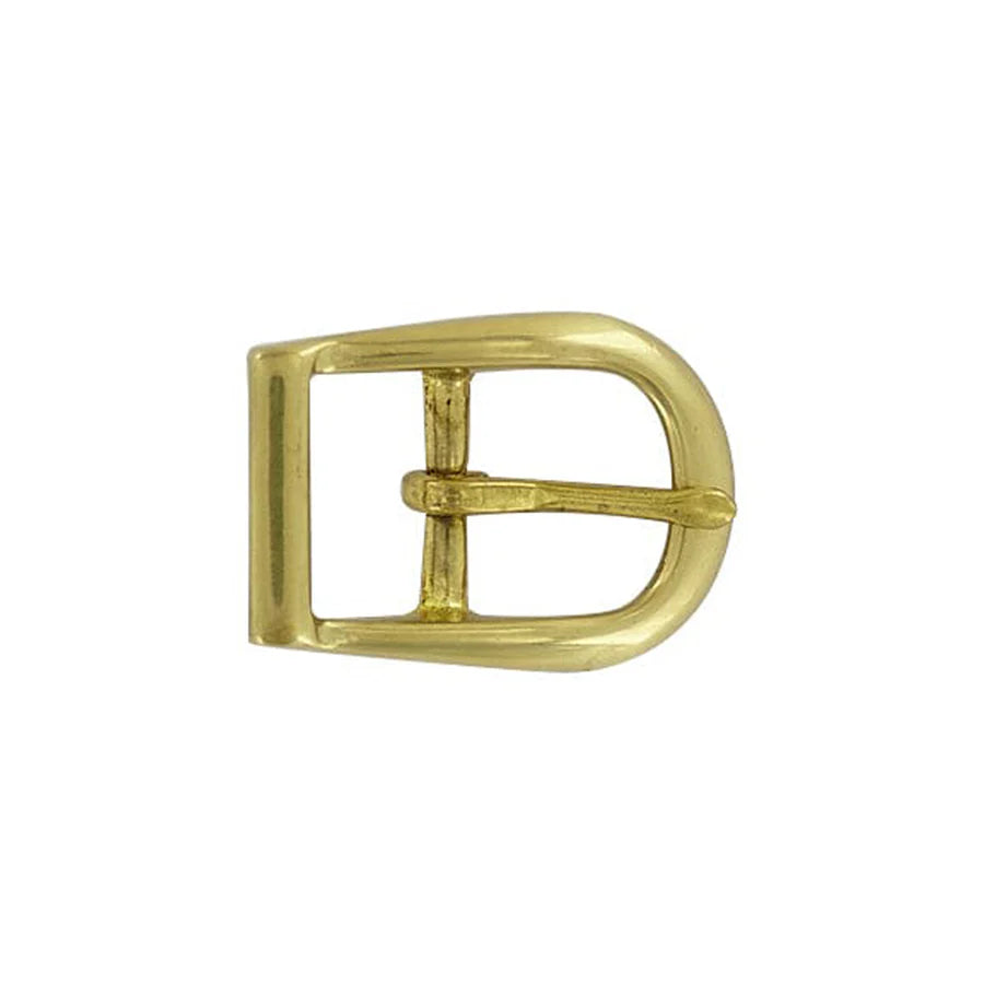 3/4" Brass, D Shaped Center Bar Buckle