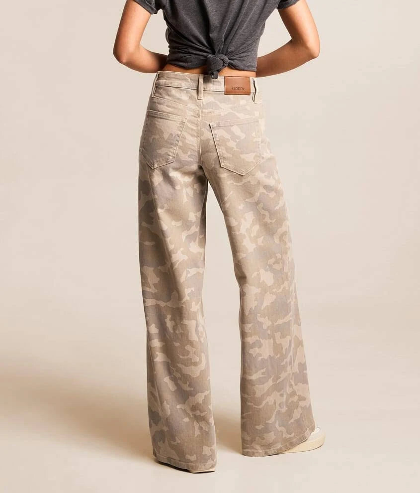 Hidden Women's Nori Camo Wide Leg Stretch Jean