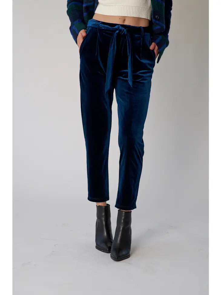 Vintage Blue Aurora Velvet Trousers