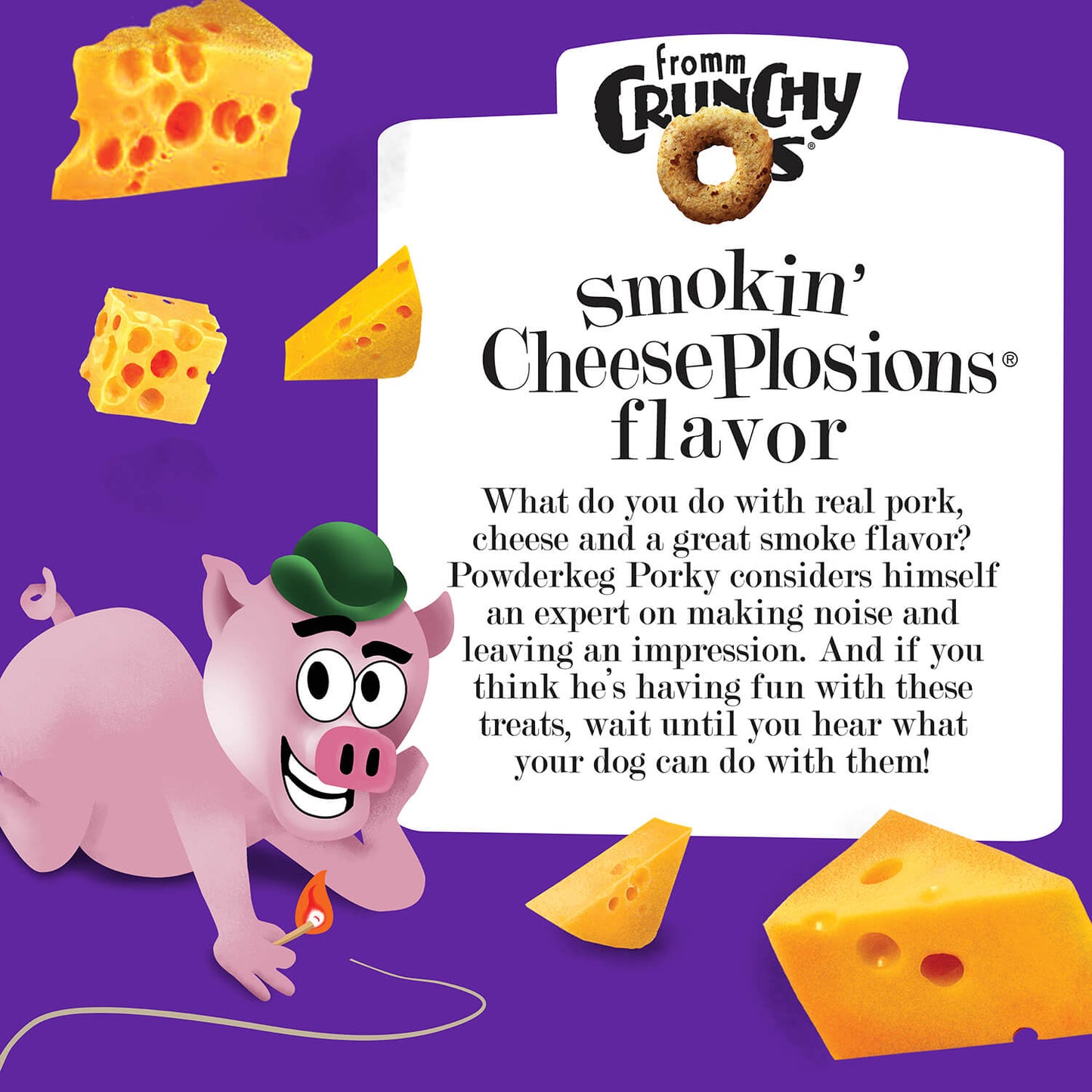 Fromm Crunchy O's Smokin' Cheese Plosions Flavor Treats