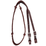Braided 5-Strand Barrel Rein with Knots 7/8-inch Thick Buckle Ends