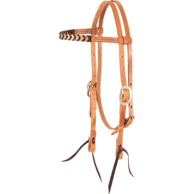 Browband Headstall with Colored Lace