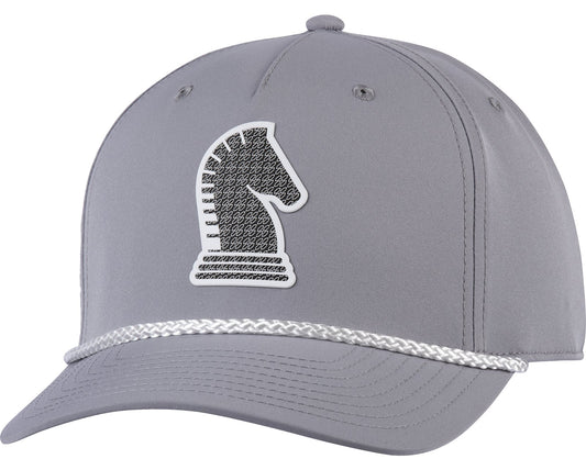 The Five Panel Rope Hat x Classic Equine Grey Vintage