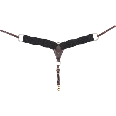 Mohair Breastcollar, 3-inch Black