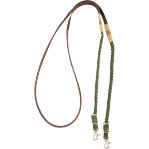 ROPING REIN W/ RAWHIDE BUTTON OLIVE