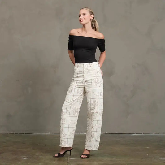 Western Embroidered Pants