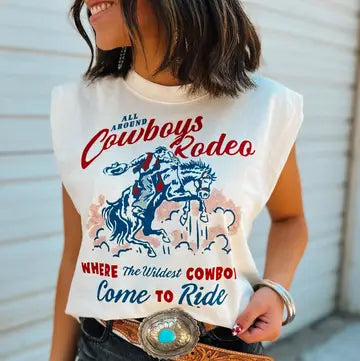 Wildest Cowboy Rodeo Muscle Tee