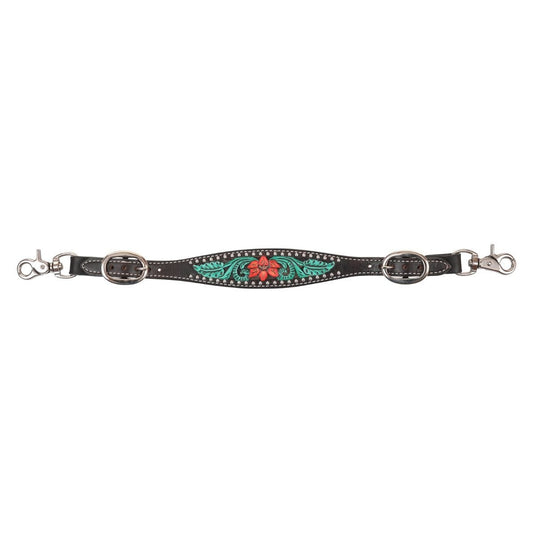 Circle Y Cactus Flower Filigree Wither Strap