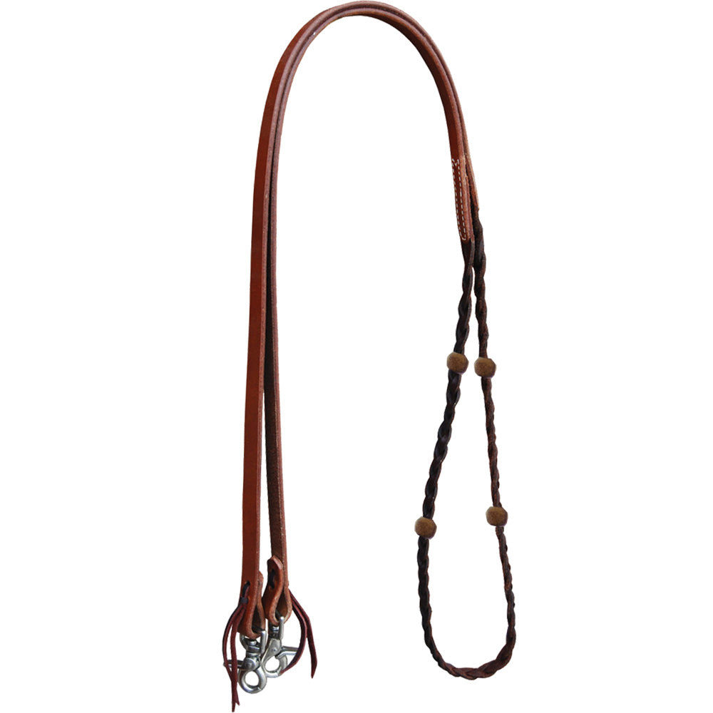 Oxbow Barrel Rein with Rawhide Knots