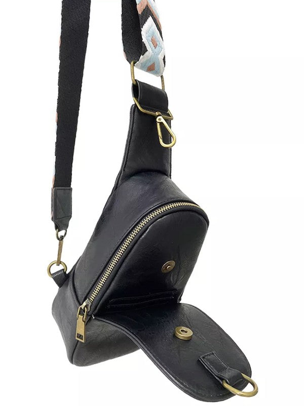 Vegan Leather Sling/ Belt Bag