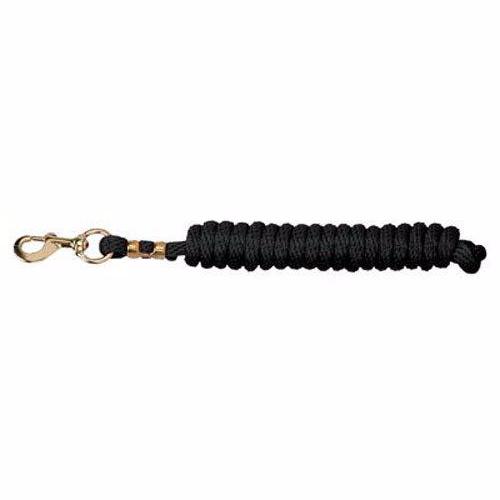 Weaver Poly Lead Rope with a Solid Brass 225 Snap, Black