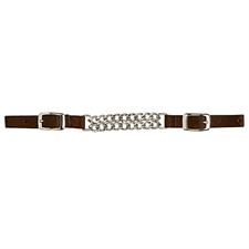 Nylon Curb Strap with 4-1/2" Double Flat Link Chain