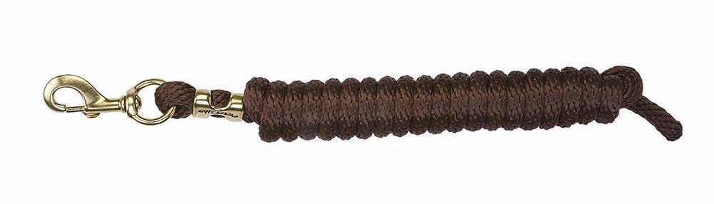 Weaver Poly Lead Rope with a Solid Brass 225 Snap, Brown