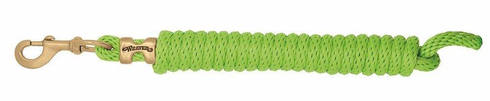 Weaver Poly Lead Rope with a Solid Brass 225 Snap, Lime Zest