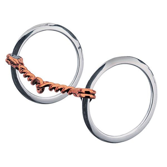 Weaver All Purpose Ring Snaffle Bit, 5" Single Twisted Copper Wire Mouth