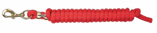 Weaver Poly Lead Rope with a Solid Brass 225 Snap, Red