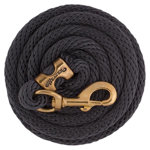 Poly Lead Rope with a Solid Brass 225 Snap, GRAPHITE