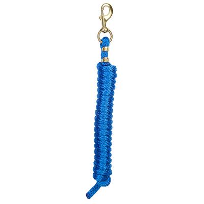 Poly Lead Rope with a Solid Brass 225 Snap Blue