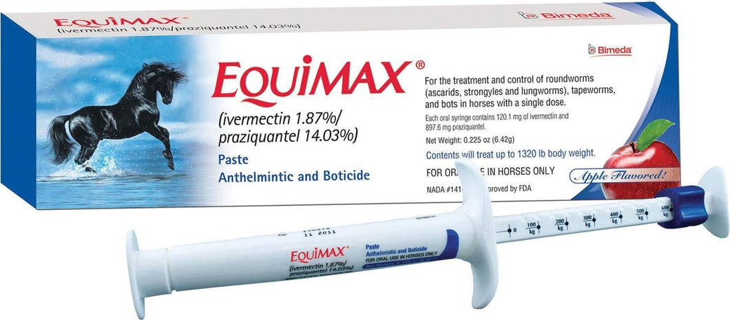 Equimax Horse Wormer Ivermectin 1.87% and Praziquantel 14.03% Paste