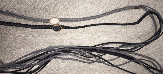 Braided Choker w/ Crystal