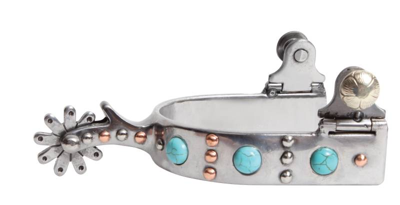 Professional's Choice Youth Silver, Copper and Turquoise Dot Spur