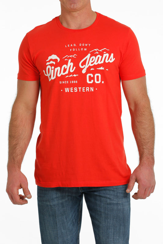 Cinch Mens Red Tee