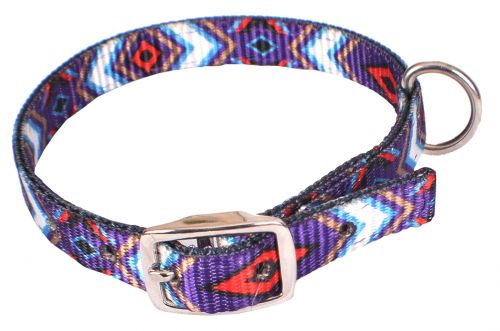 Purple and Red Diamond designed nylon dog collar