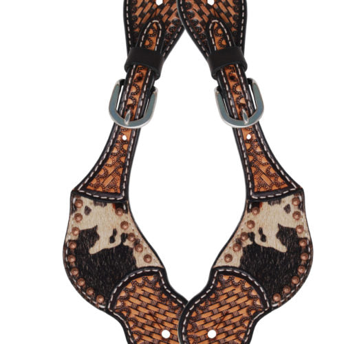 RAFTER T COW PRINT SPUR STRAP