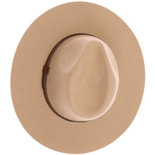 C.C. BEANIE STRAP TRIM WOOL FELT PANAMA HAT