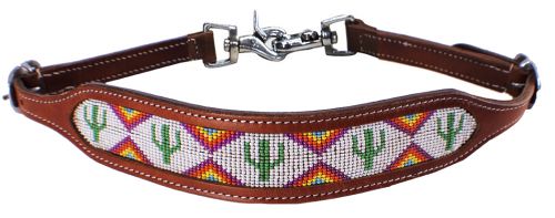 Cactus and Triangle Beaded Wither Strap