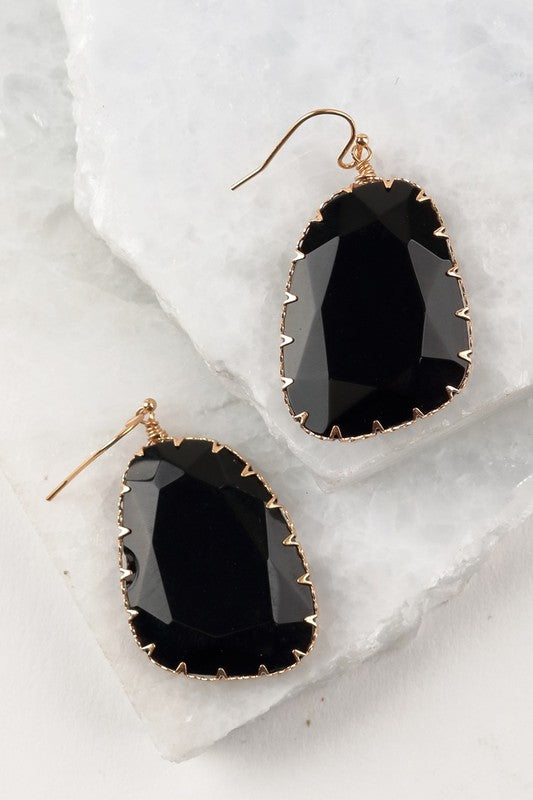 Cat Eye natural stone drop earrings