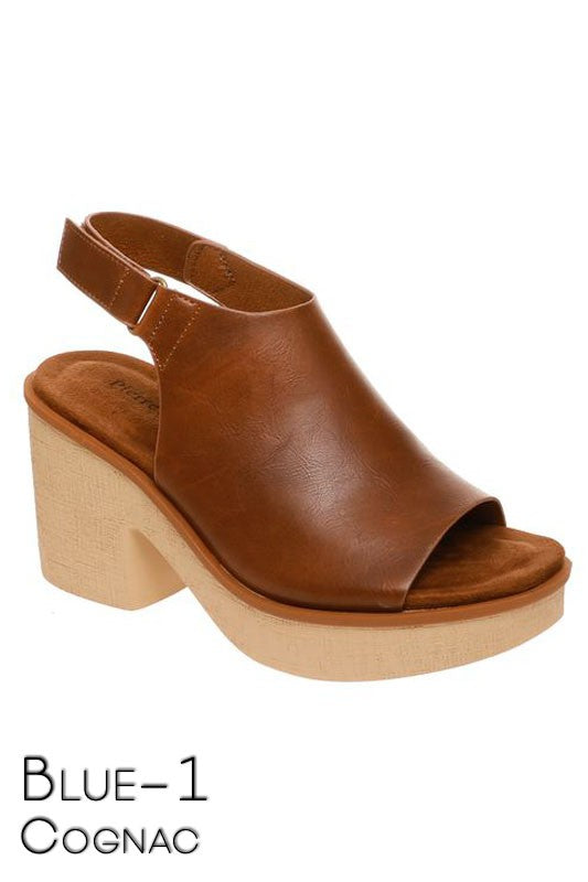 Cognac Wedge Heel