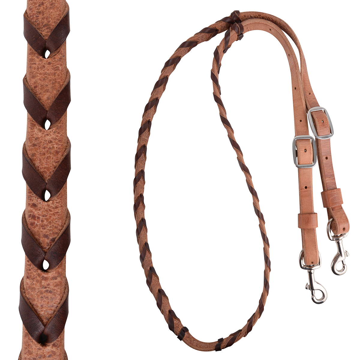 Martin 5/8" HARNESS BARREL REIN WITH LATIGO LACING