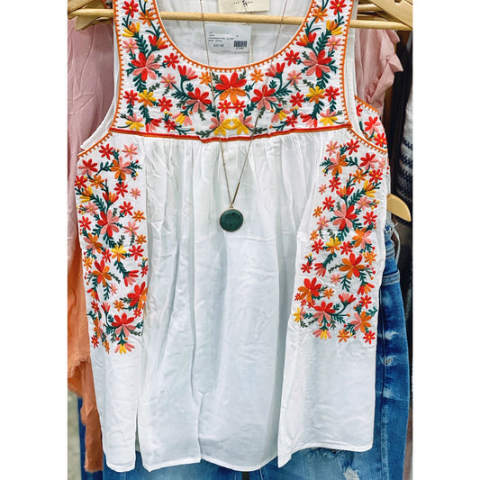 Embroidered Tunic Top