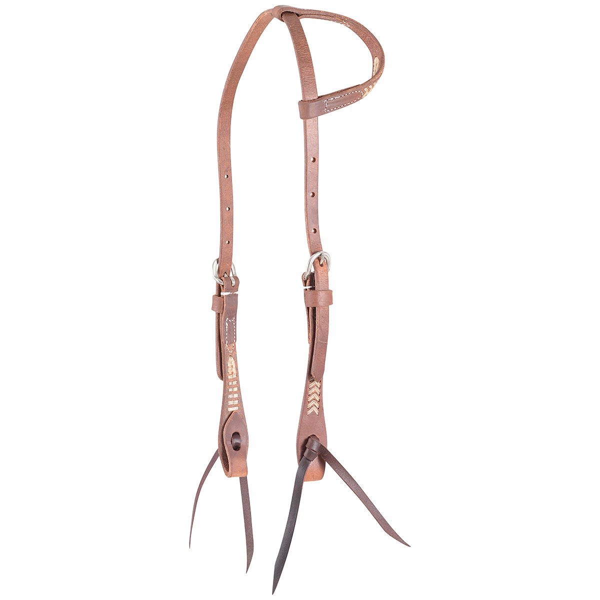 Rawhide Laced Headstalls: Natural - Slip ear & Browband