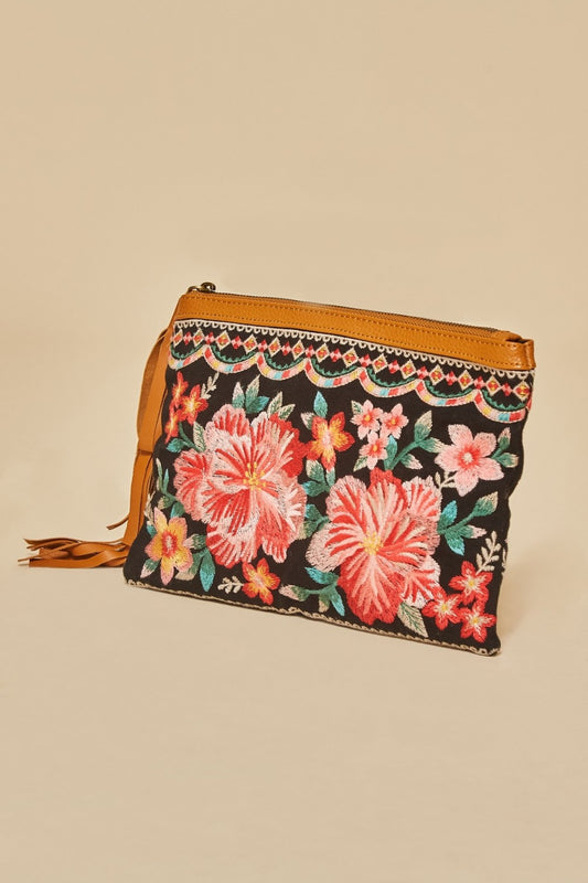 Embroidered Clutch