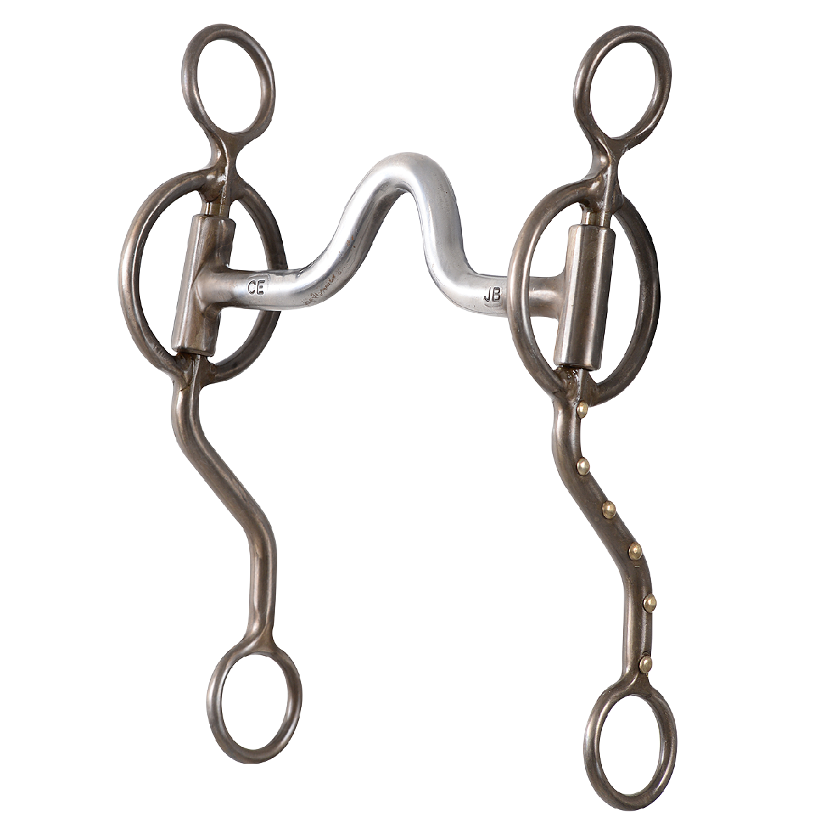 Joe Beaver Loose Cheek Shank Roping Bit with High Port